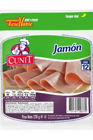 Certificato Jamón Cunit 12 tajadas x230g