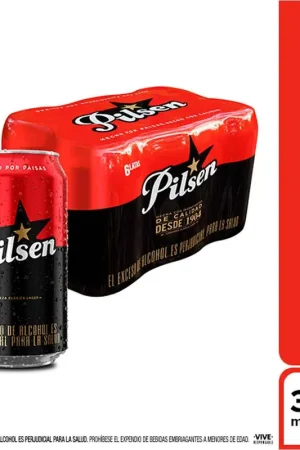 Cerveza Pilsen lata x6 unds x330ml Top Qualità
