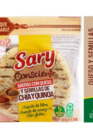 Arepas Sary semillas de chía y quinoa con queso x5und x400g Prezzo Ridotto