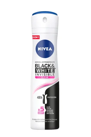 Compra Oggi Stesso Desodorante Mujer Nivea Black & White Invisible Clear Spray x150ml