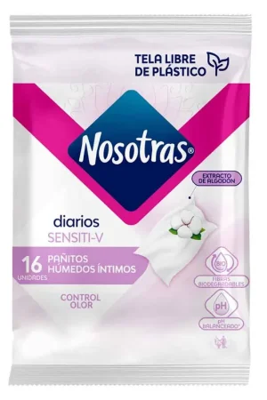 Bestseller Pañitos Íntimos Nosotras sensitive x 16 und