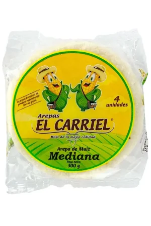 Arepas de maíz El Carriel medianas x4und x300g Originale