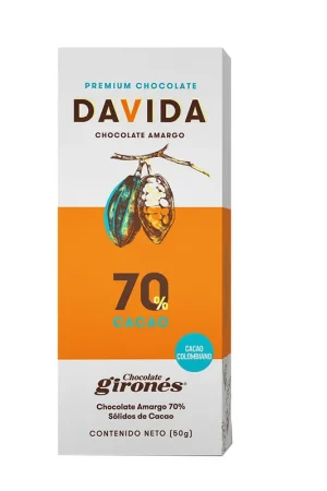 Chocolate davida amargo 70% cacao x50g Non Perdere