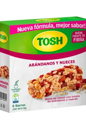 Barra de cereal Tosh trozos arándanos nueces x6unds x138g Fatto A Mano