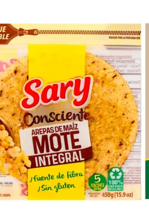 Arepas de maíz mote Sary sin gluten x5und x450g Promozione Esclusiva