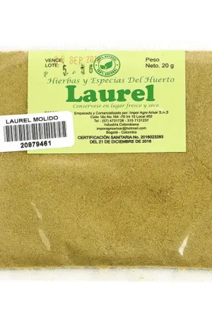 Artigianale Laurel molido Hierbas y Especias Del Huerto x20g
