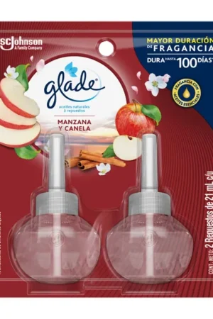 Ambientador Glade aceites naturales manzana y canela 2 repuestos x42ml Offerta Lampo