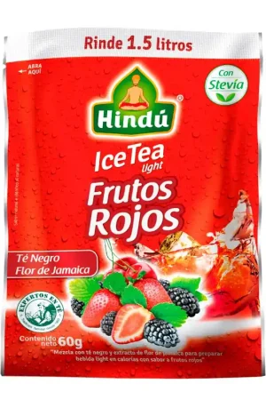 Autentico Té negro y flor de jamaica Hindú Ice Tea Light frutos rojos x60g