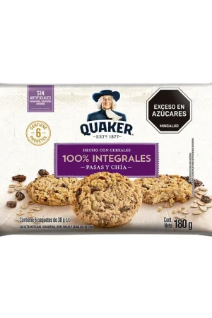 Galletas Avena Pasas Quaker Pack X6 Unidades X30gr Occasione Imperdibile