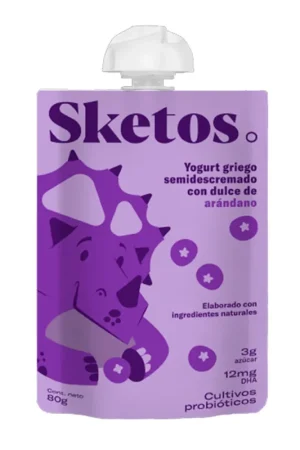 Yogurt griego Sketos Kids arándanos x80g In Voga