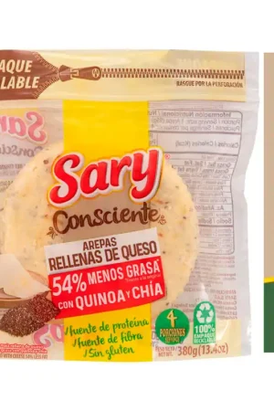 Arepas Sary rellenas de queso light x4und x380g Esclusivo