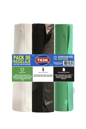 Bolsa Task basura 3 colores 50x70 x 30und In Voga