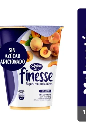 Yogurt Finesse 0% grasa melocotón x180g Promo Stagionale