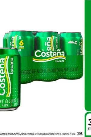 Cerveza Costeña Bacana lata x6unds x330ml c-u Novità
