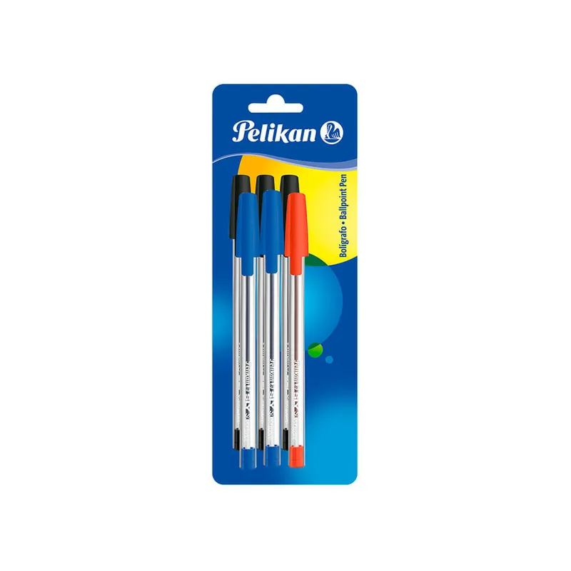 Ultimissimo Modello Bolígrafo sly caja 3 negros 2 azules 1 rojo Pelikan