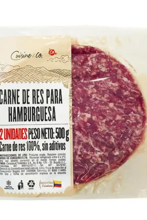 Affare Carne de Res Para Hamburguesa Cuisine&Co 2 Un 500g