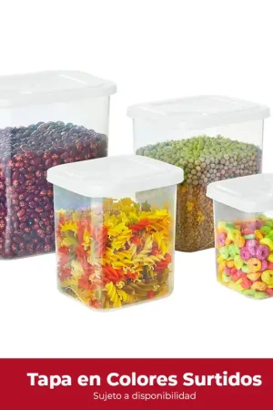 Promozione Esclusiva Set x 4 Recipientes Novo Colores Surtidos / Novedades Plásticas