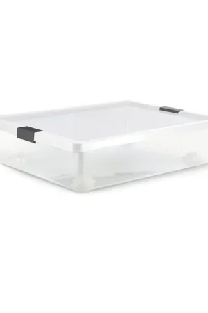 Caja Organizadora con Broches y Ruedas 28 Litros / Estra Garanzia Inclusa