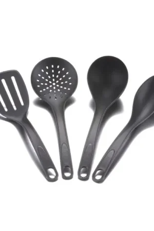 Consegna Rapida Juego x 4 Utensilios Negro Esencial / Imusa