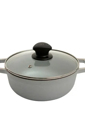Caldero Aluminio Fundido 20 cm con Tapa de Vidrio / Imusa Migliore Qualità