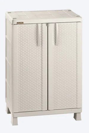 Armario Mediano Apariencia Rattan Taupe / Rimax Di Tendenza