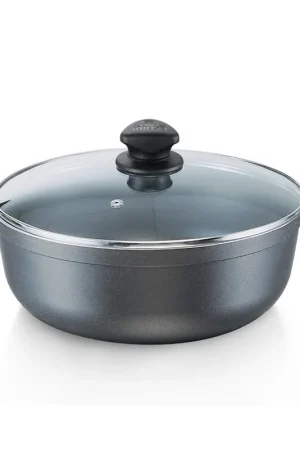 Caldero Antiadherente 22 cm con Tapa de Vidrio / Imusa Di Tendenza