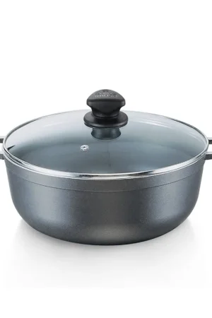 Caldero Antiadherente 20 cm con Tapa de Vidrio / Imusa Solo Oggi