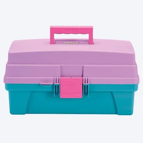 Caja de Herramientas 14" con Tapa Organizadora Vanity Beauty Lavanda Turquesa - Rosado / Rimax Più Venduto