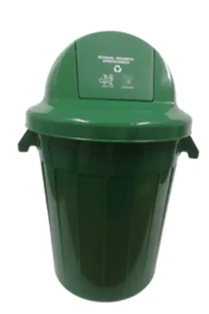 Contenedor 120 Litros Verde Tapa Cúpula Vaivén / Colplast Lusso