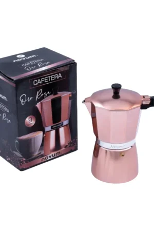 Consegna Rapida Cafetera Italiana 9 Tazas Oro Rosa / Novum