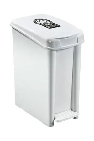 Basurero Pedal Delgado 10 Litros Blanco / Rimax Nuovo Arrivo