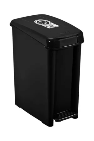 Basurero Pedal Delgado 10 Litros Negro / Rimax Prezzo Conveniente