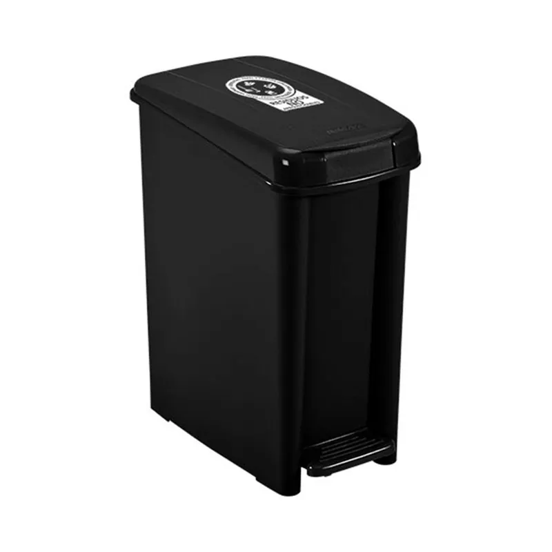 Basurero Pedal Delgado 10 Litros Negro / Rimax Prezzo Conveniente