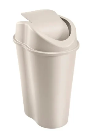 All’Ingrosso Papelera Style Tapa Vaivén 25 Litros Beige / Rimax