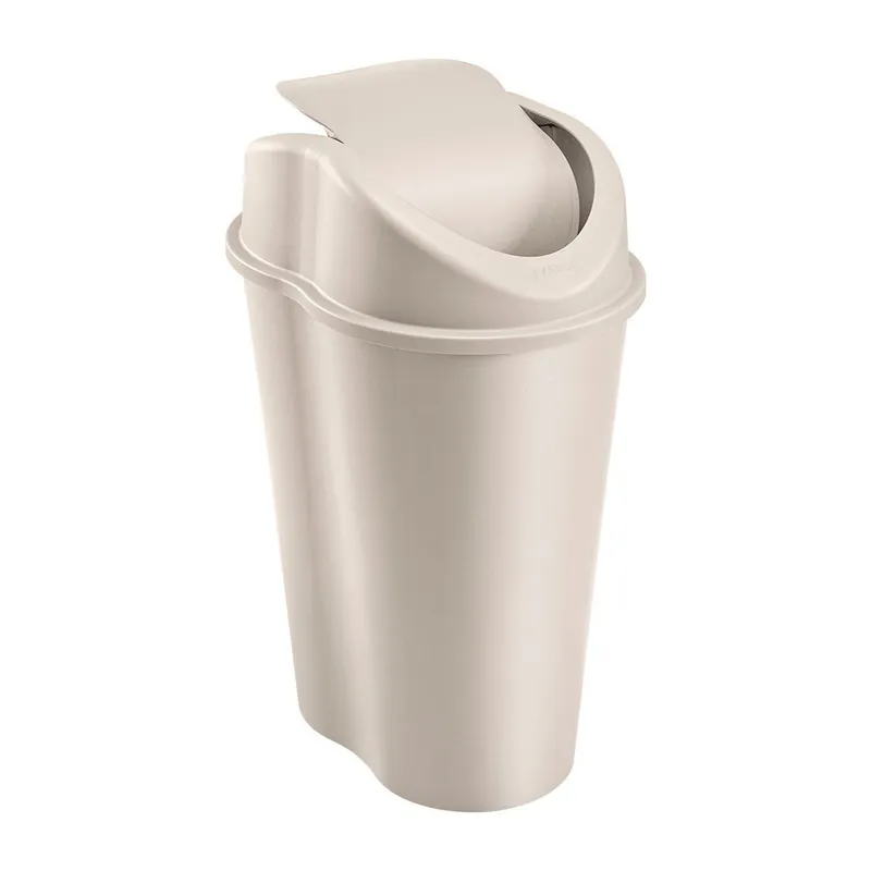 All’Ingrosso Papelera Style Tapa Vaivén 25 Litros Beige / Rimax