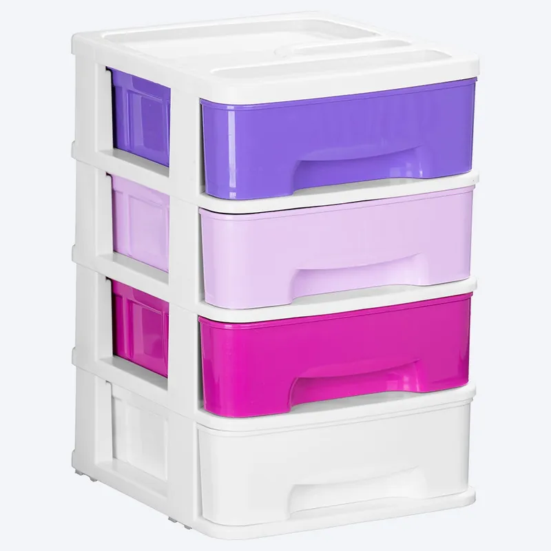 Ultimissimo Modello Gavetero Pequeño 4 Niveles Lila-Fucsia-Rosado / Rimax
