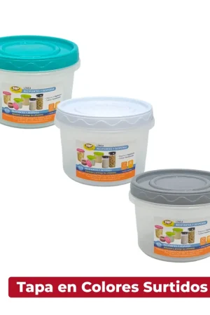 Recipiente Twist con Tapa 700 ml / Novedades Plásticas Economico