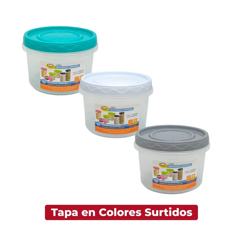Recipiente Twist con Tapa 700 ml / Novedades Plásticas Economico