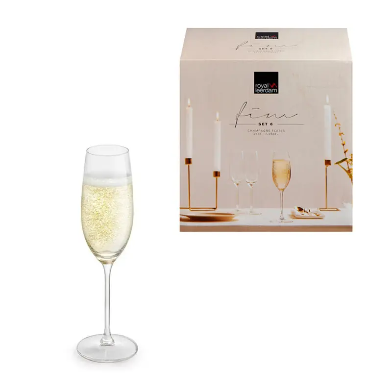 Subito Disponibile Set x 6 Copas Champaña 210 ml Fim / Royal Leerdam