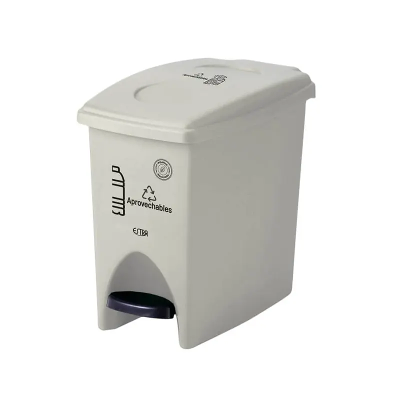 Affare Papelera Pedal 20 Litros Material Reciclado Blanco / Estra