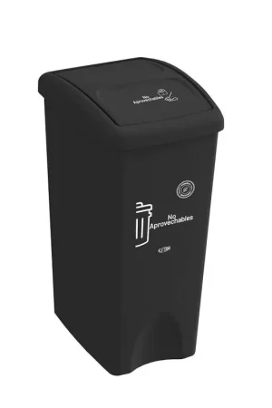 Compra Online Papelera Vaivén Negro 35 Litros Material Reciclado / Estra