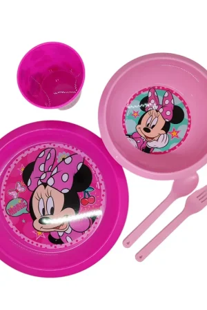 Vajilla Infantil Minnie Mouse Star 1 Puesto / Wantu Offerta Lampo