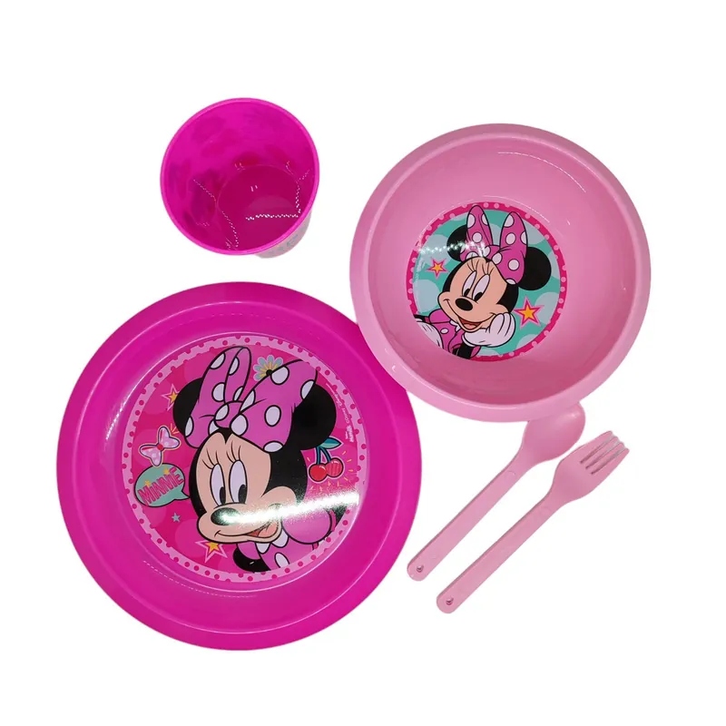 Vajilla Infantil Minnie Mouse Star 1 Puesto / Wantu Offerta Lampo