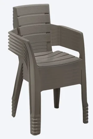 All’Ingrosso Paquete x 6 Sillas con Brazos Barú Mocca / Rimax