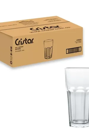 Caja x 24 Vasos Lisboa 16 Onzas / Cristar Migliore Qualità
