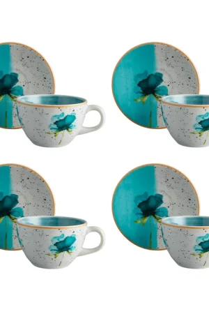 Artigianale Set de Té Armonía 4 Puestos 8 Piezas / Corona