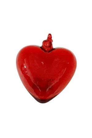 Migliore Qualità Corazón Colgante Rojo en Vidrio Pequeño / Otún