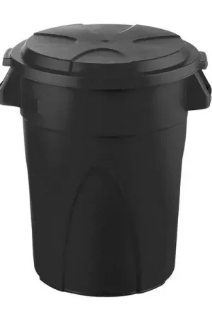 Contenedor Tapa Redonda 121 Litros Negro / Estra Pagamento Sicuro