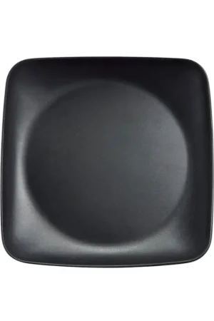Ultimissimo Modello Plato Cuadrado Negro 19.7 cm | / HM Melamina