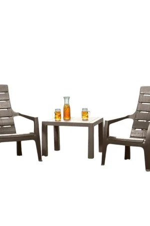 Combo Barú: Mesa de Centro + 2 Sillas Playeras Mocca / Rimax Offerta Del Giorno